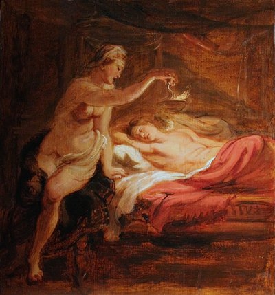 Psyche and Sleeping Love by Peter Paul Rubens